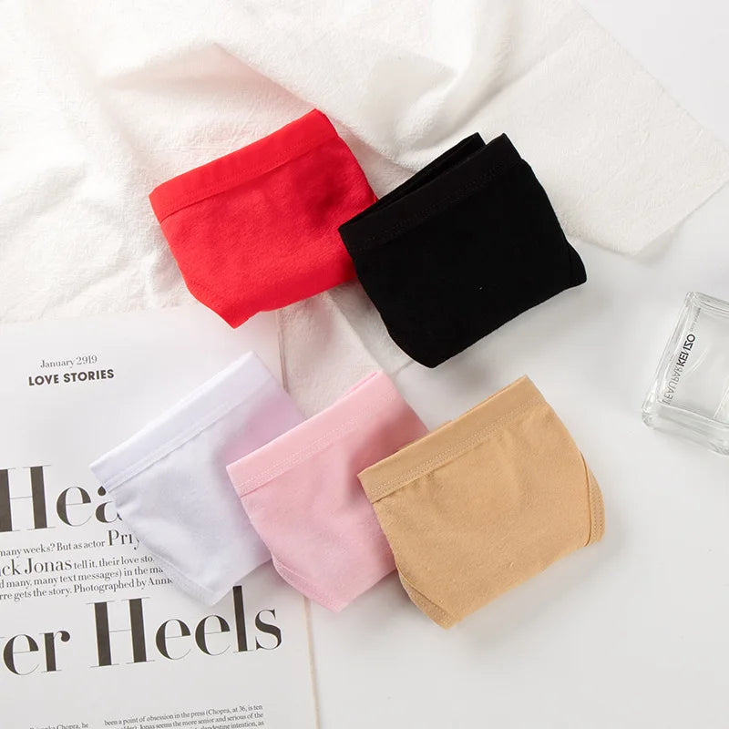 4 peças de roupa íntima feminina sexy de algodão fio dental