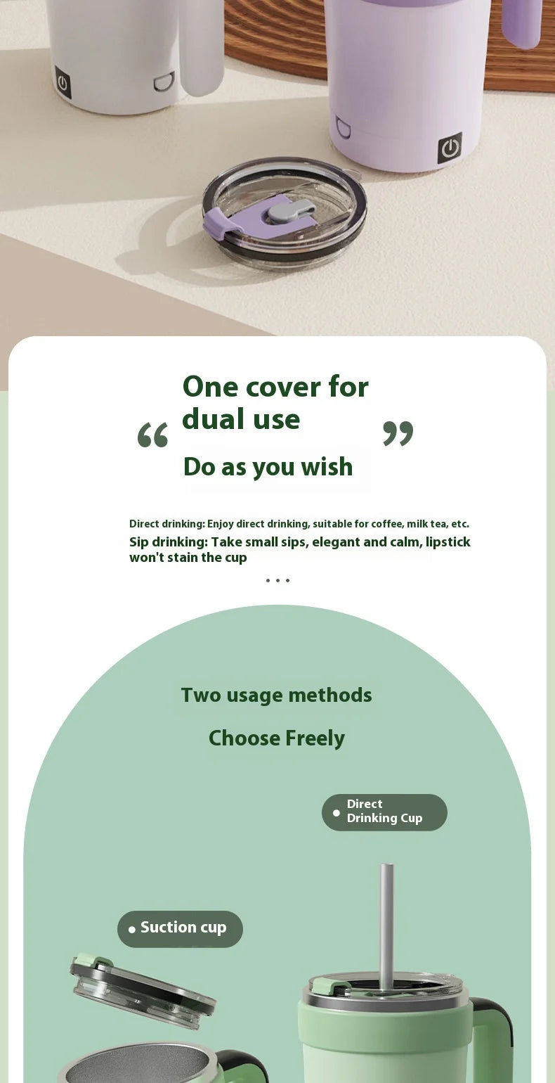 Caneca Inteligente com Medidor de Temperatura e Misturador Automático Magnético – Copo Elétrico Portátil para Café, Shake e Fitness