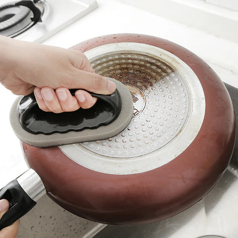 Esponja Mágica com Cabo para Limpeza – Remove Sujeira, Gordura e Ferrugem
