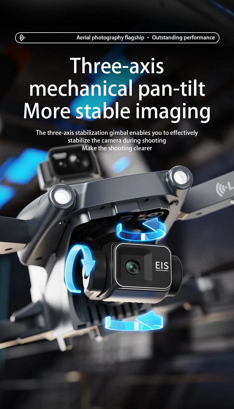 Drone Profissional L600 Pro Max – Câmera 8K, Gimbal 3 Eixos, Wi-Fi, Evitação de Obstáculos 360°, Tela Grande, FPV, Motor Brushless