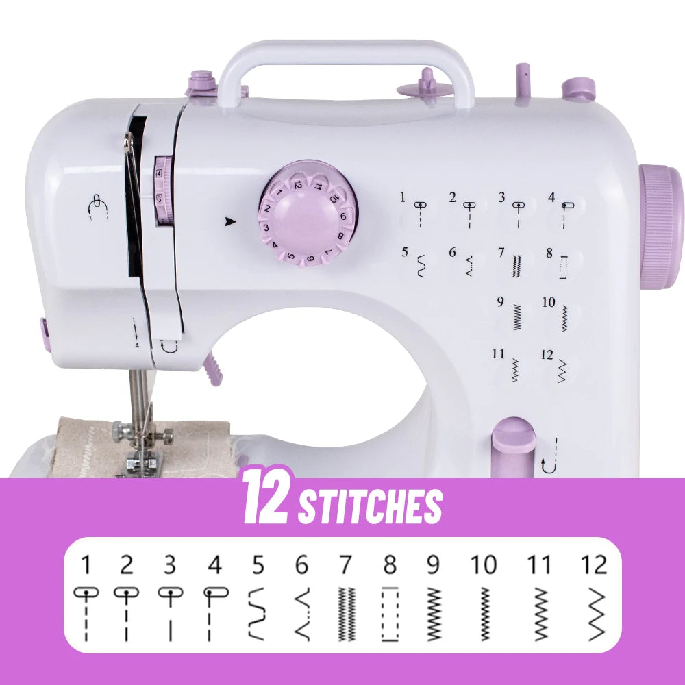 Mini Máquina de Costura Portátil 12 Pontos