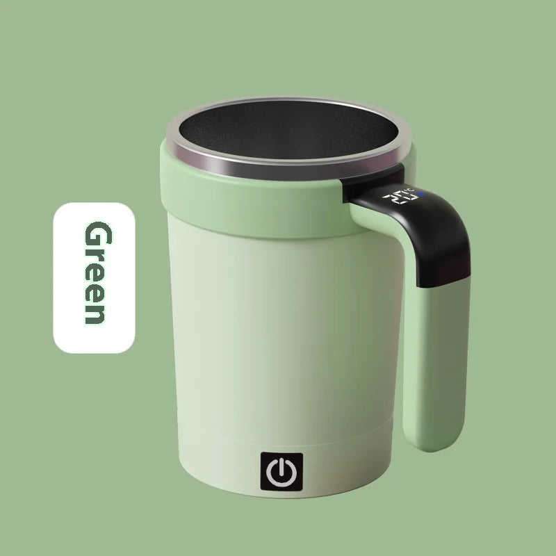 Caneca Inteligente com Medidor de Temperatura e Misturador Automático Magnético – Copo Elétrico Portátil para Café, Shake e Fitness