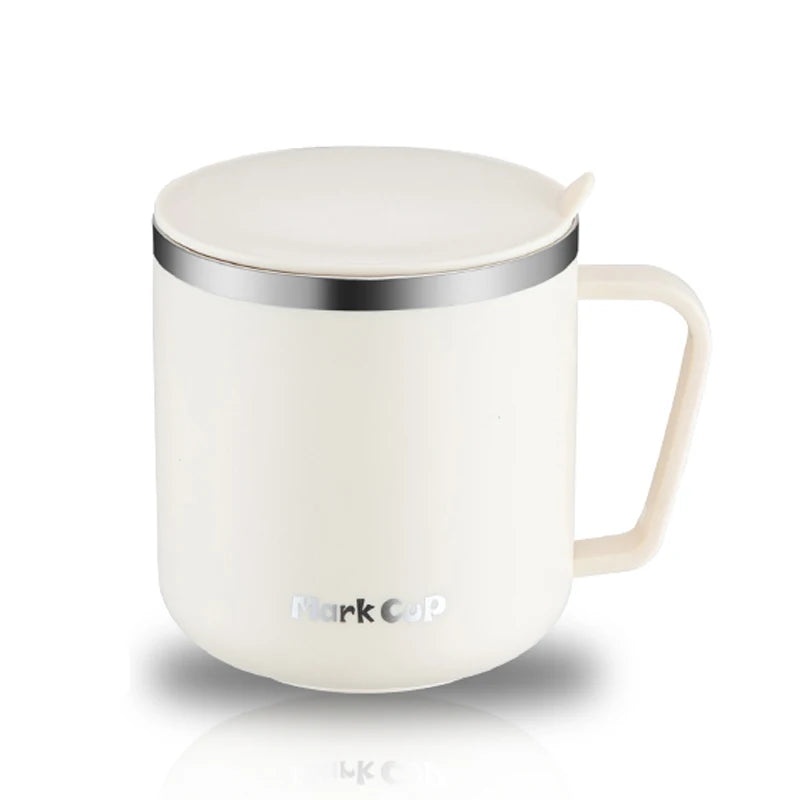 Caneca Térmica 400ml em Aço Inoxidável 304 – Portátil, com Tampa e Alça, Isolamento Térmico e Anti-Impacto