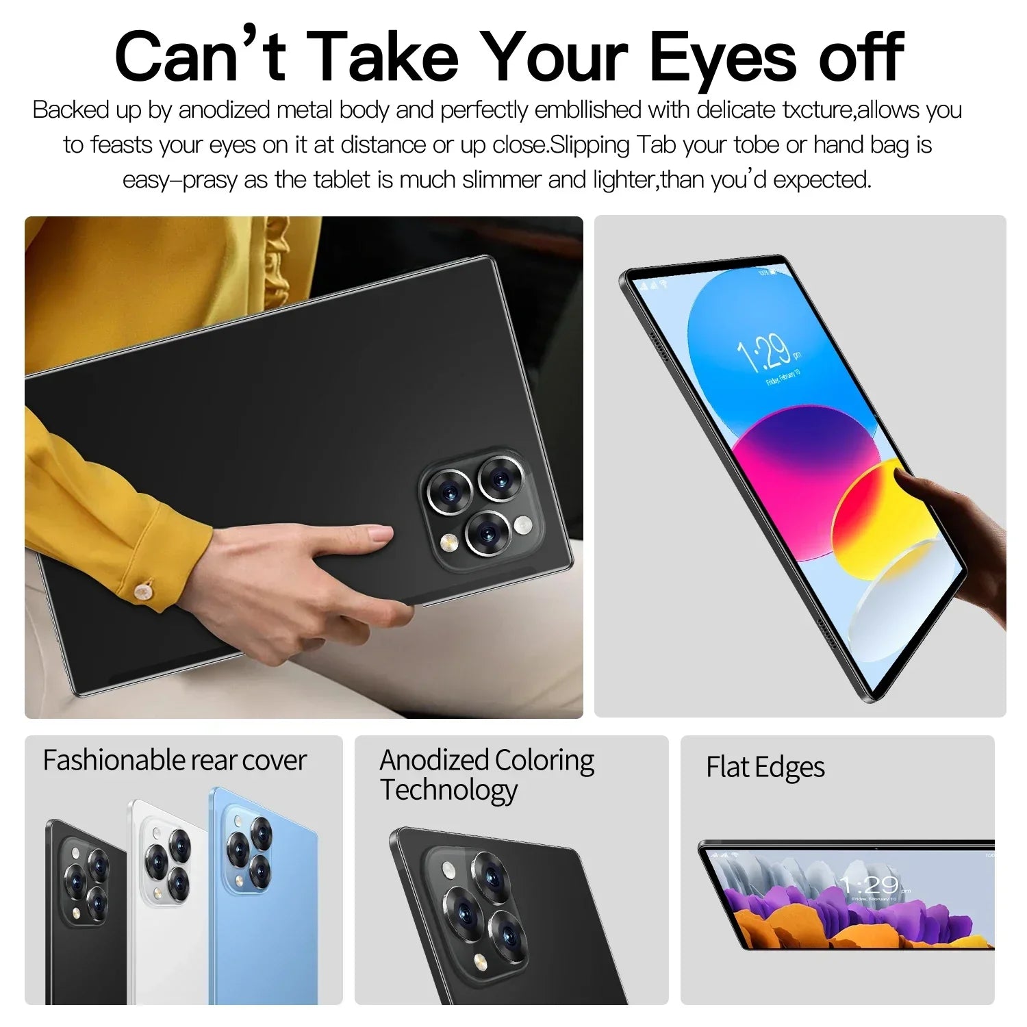 Tablet Pad 15 Pro 2025 – Android 14, 22GB RAM + 2TB, Snapdragon 888, 5G, Dual SIM, Wi-Fi, Tela HD 4K (Edição Global)