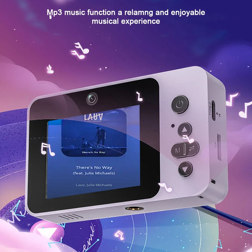 Câmera Digital 4K para Selfie e Vlog – Zoom 8X, Full HD 1080p, Mini Retro CCD, Ideal para Viagens e Estudantes