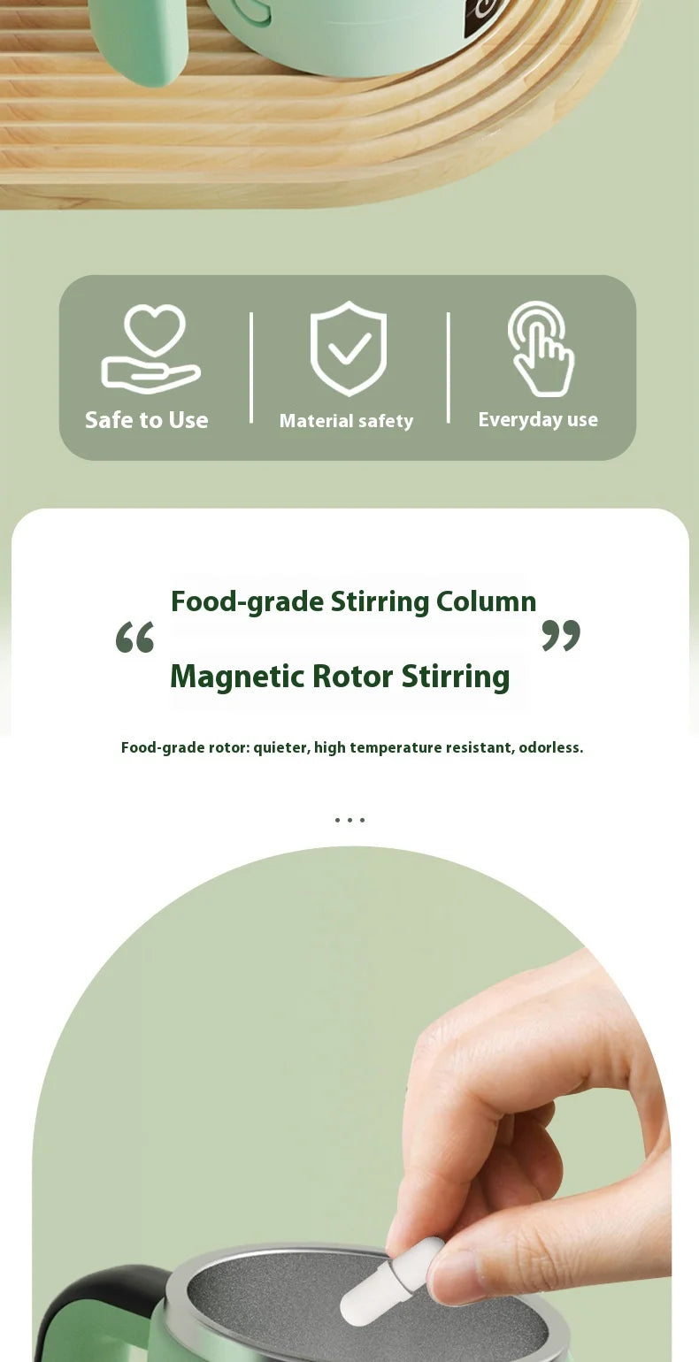 Caneca Inteligente com Medidor de Temperatura e Misturador Automático Magnético – Copo Elétrico Portátil para Café, Shake e Fitness