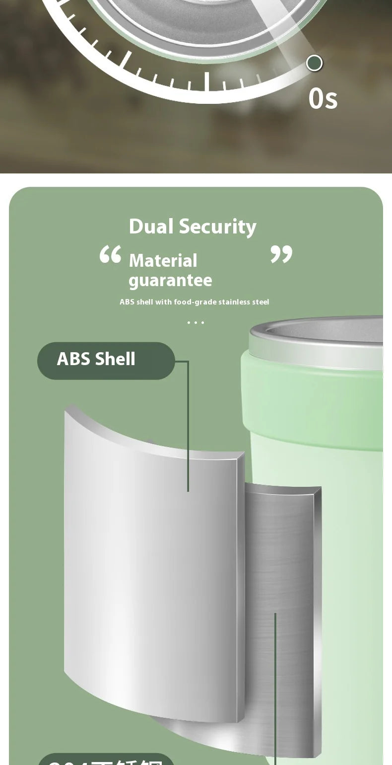 Caneca Inteligente com Medidor de Temperatura e Misturador Automático Magnético – Copo Elétrico Portátil para Café, Shake e Fitness