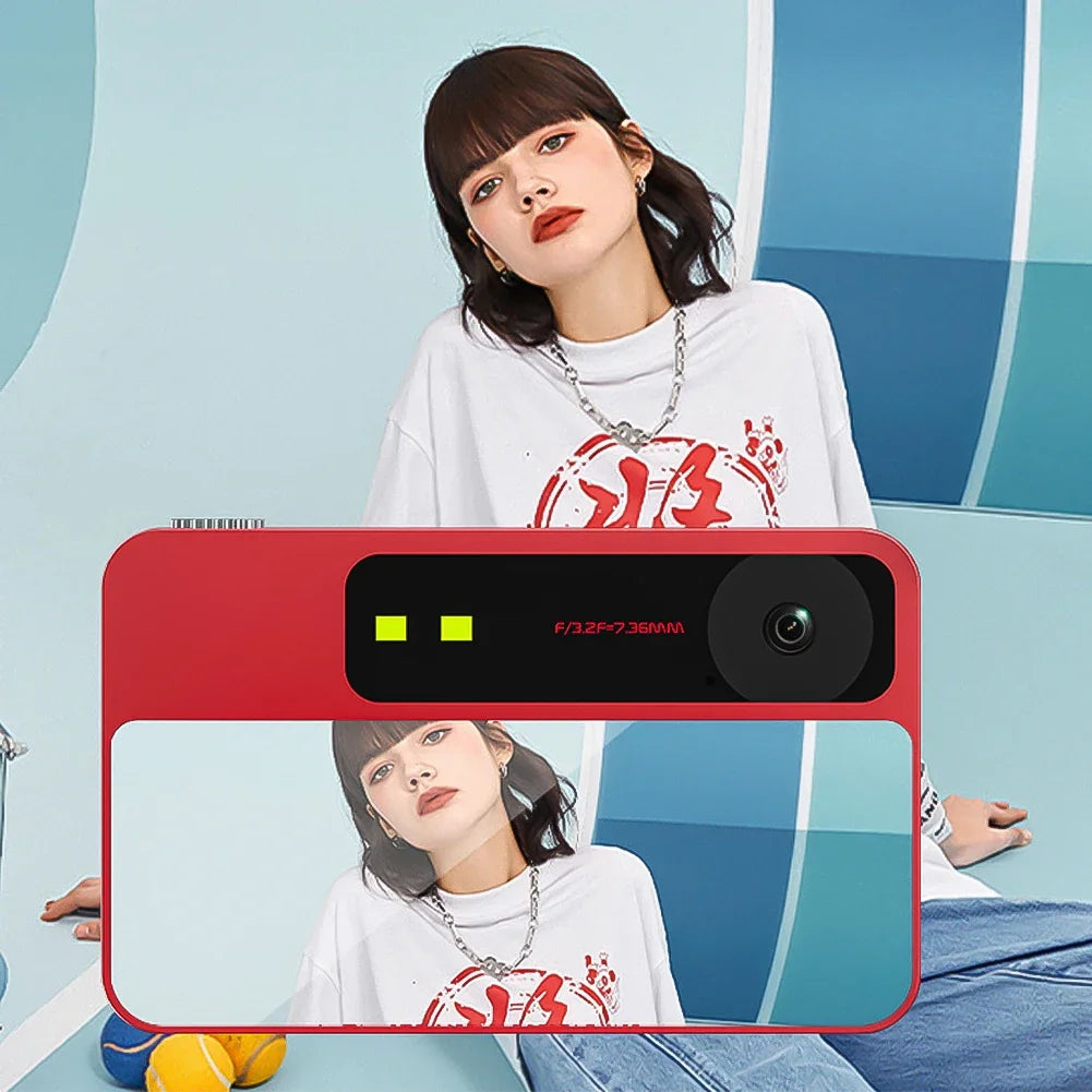 Câmera Digital 4K para Selfie e Vlog – Zoom 8X, Full HD 1080p, Mini Retro CCD, Ideal para Viagens e Estudantes