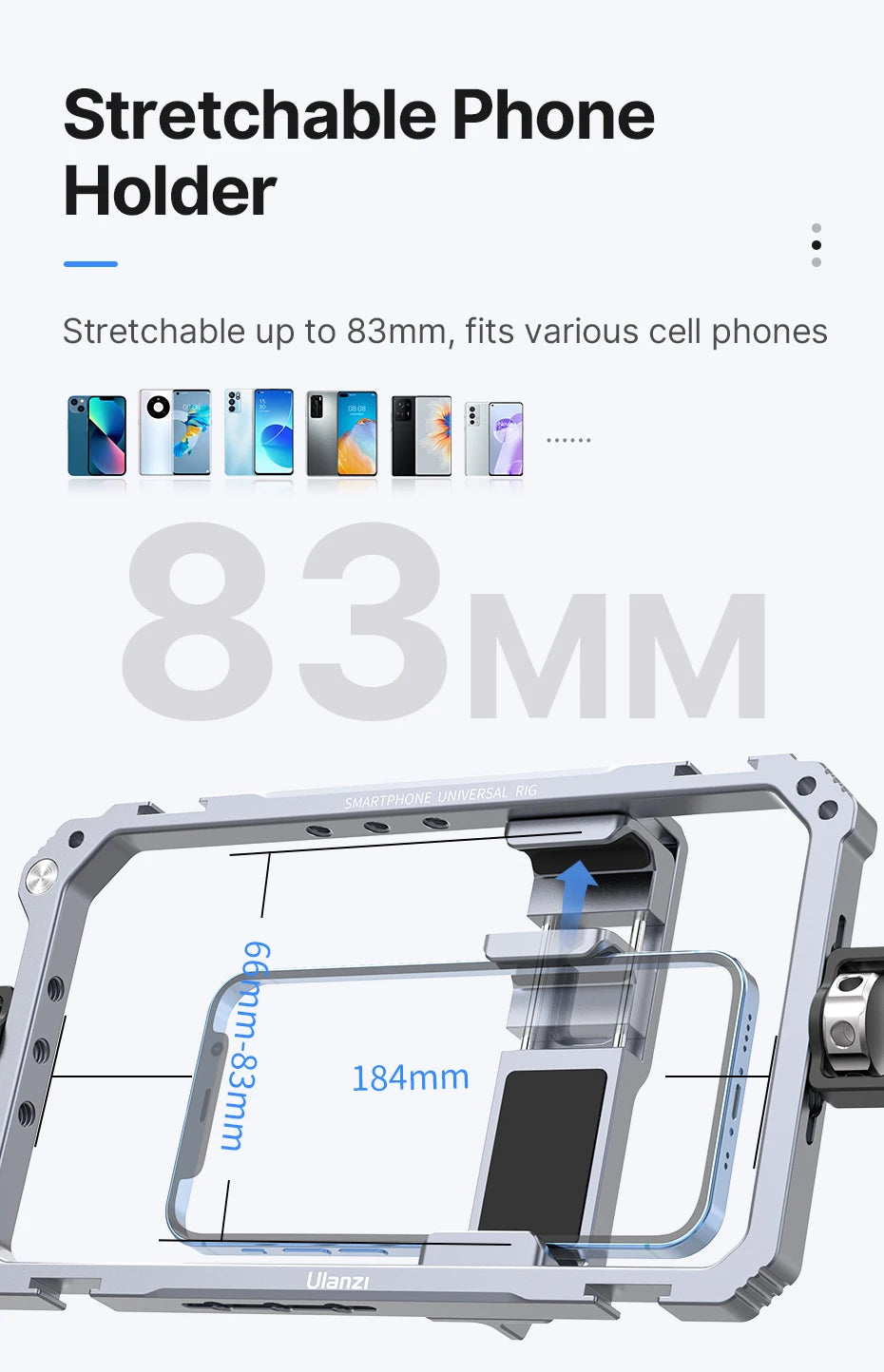 Ulanzi Rig Universal para Smartphone – Suporte com Dupla Empunhadura para Vlog, Vídeos e Fotografia (iPhone e Android)