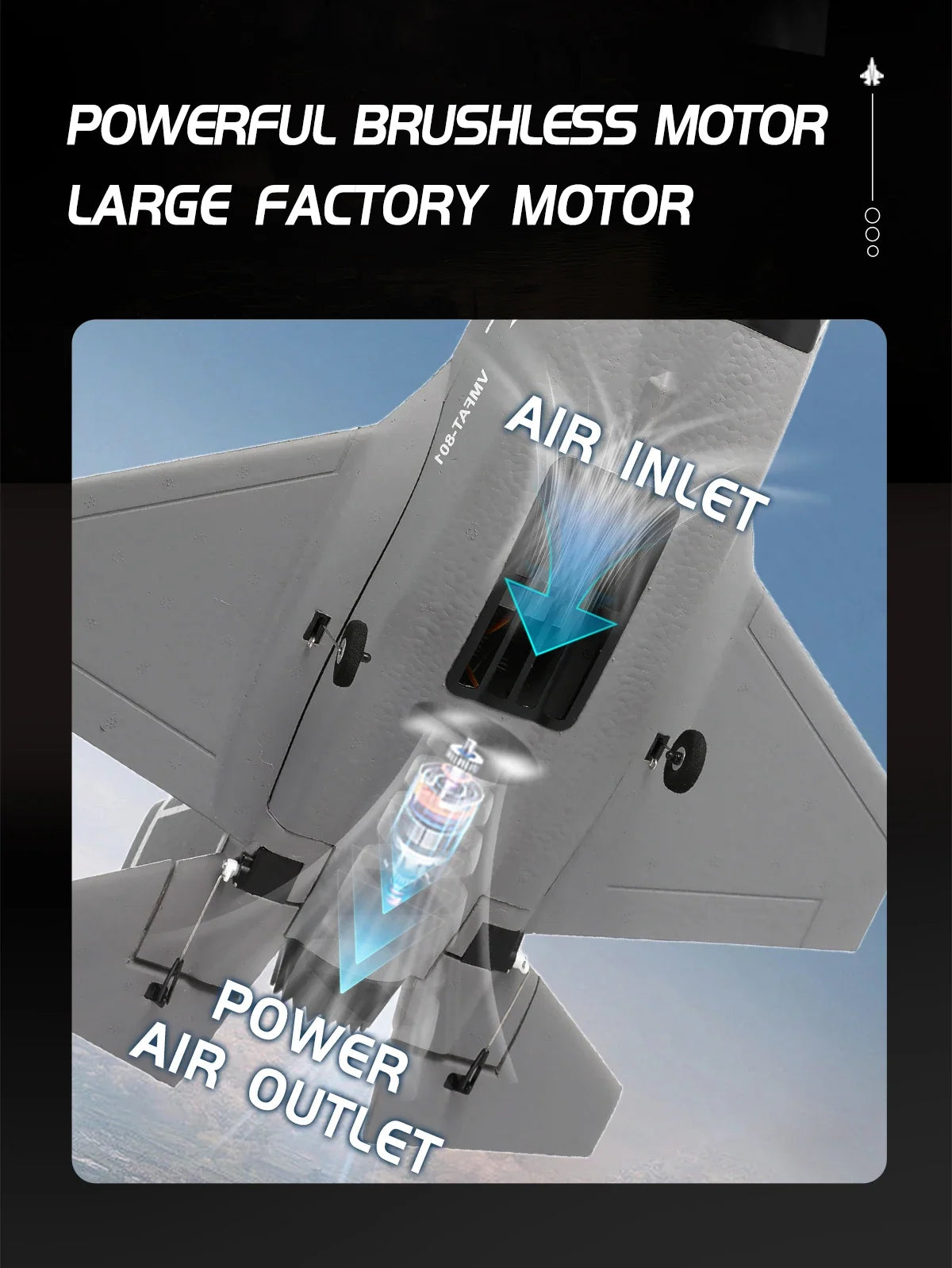 Avião RC F35 FX9635 – Jato 2.4G 4 Canais com Motor Brushless | Presente Ideal para Adultos e Jovens