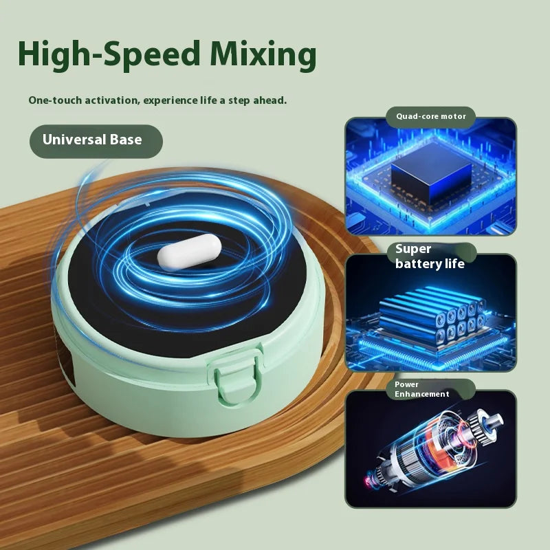 Caneca Inteligente com Medidor de Temperatura e Misturador Automático Magnético – Copo Elétrico Portátil para Café, Shake e Fitness