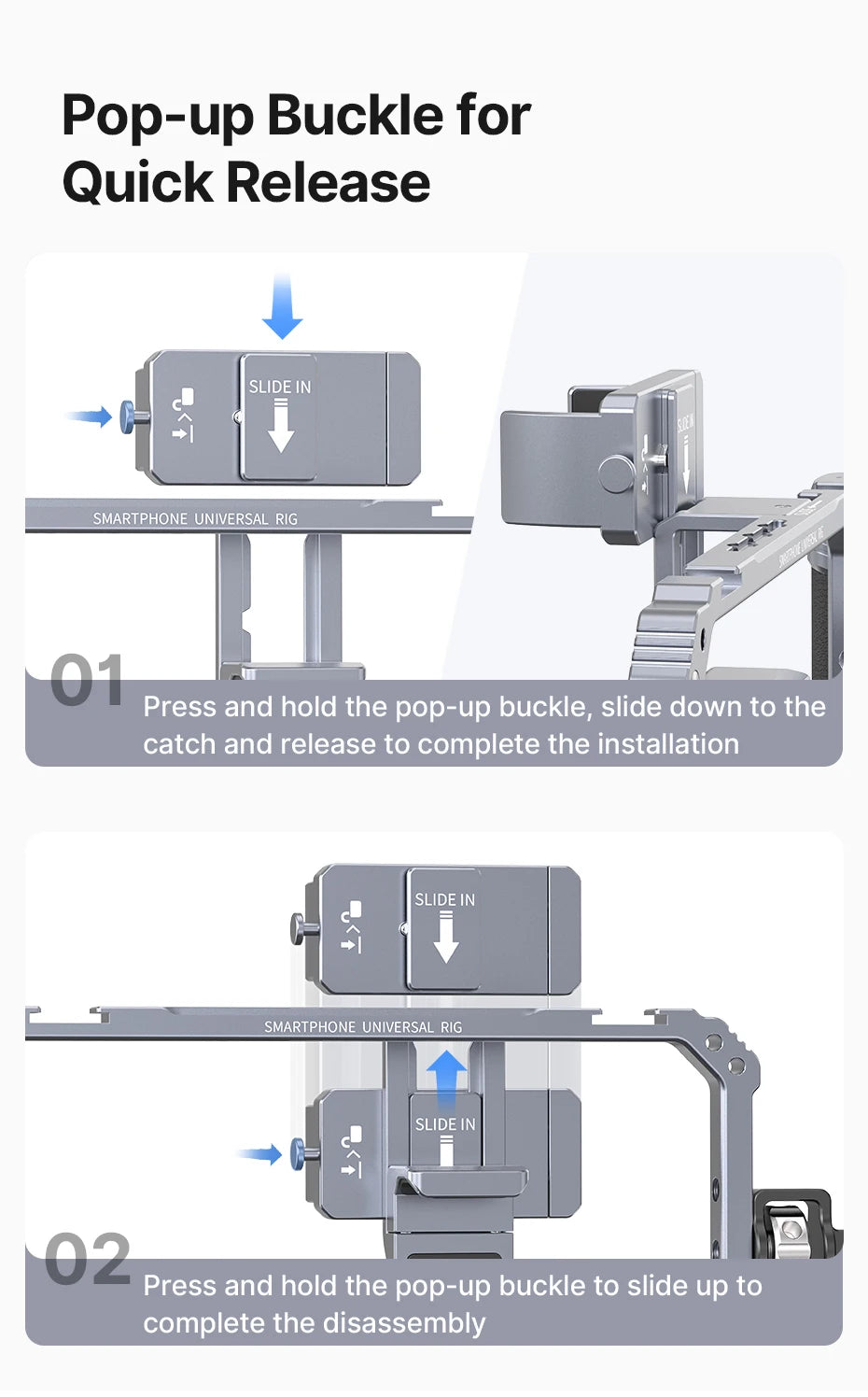 Ulanzi Rig Universal para Smartphone – Suporte com Dupla Empunhadura para Vlog, Vídeos e Fotografia (iPhone e Android)