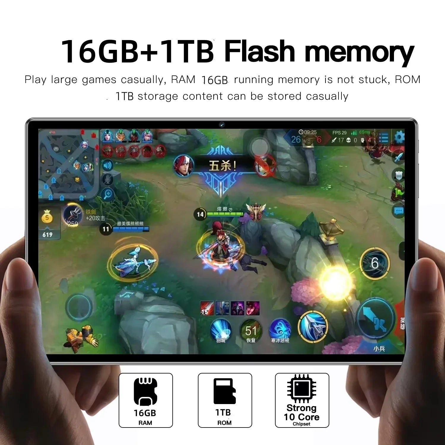 Tablet Pad 15 Pro 2025 – Android 14, 22GB RAM + 2TB, Snapdragon 888, 5G, Dual SIM, Wi-Fi, Tela HD 4K (Edição Global)