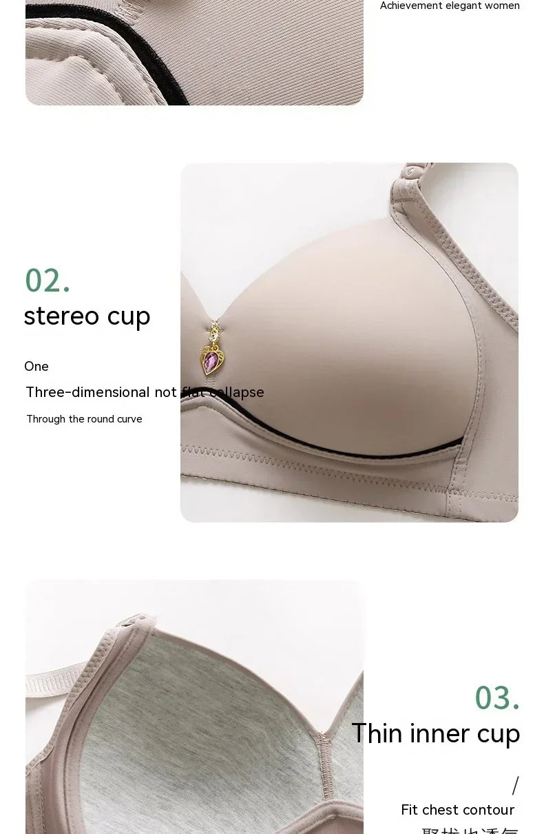Sutiã Feminino Plus Size Sem Aro – Confortável, Respirável e com Sustentação Natural