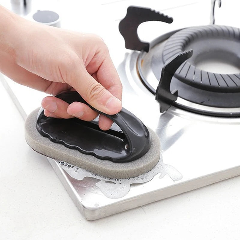 Esponja Mágica com Cabo para Limpeza – Remove Sujeira, Gordura e Ferrugem