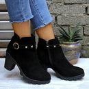 Botas femininas elegantes – salto alto, amarração e design europeu. Entrega rápida.