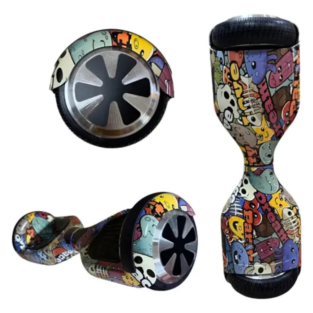 Hoverboard Elétrico 6.5” com Bluetooth e LED Digital – Potente, Moderno e Seguro