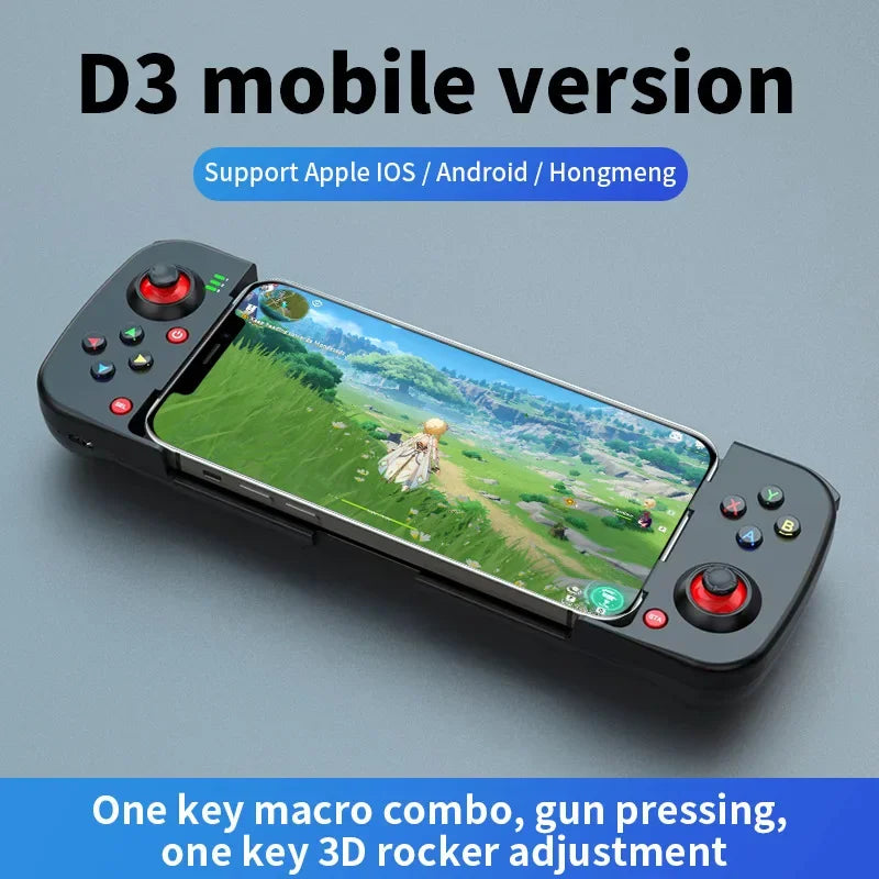 Controle de jogo extensível sem fio BT 5.0 para celular Android IOS Gamepad Joystick Gamepad retrátil para PS4 Switch PC