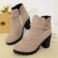 Botas femininas elegantes – salto alto, amarração e design europeu. Entrega rápida.