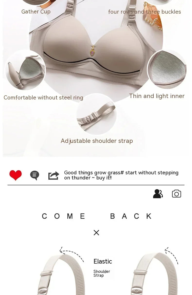 Sutiã Feminino Plus Size Sem Aro – Confortável, Respirável e com Sustentação Natural