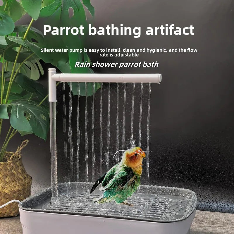 Banheira Automática para Pássaros com Circulação de Água – Ideal para Calopsitas e Aves Pequenas