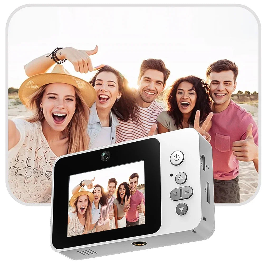 Câmera Digital 4K para Selfie e Vlog – Zoom 8X, Full HD 1080p, Mini Retro CCD, Ideal para Viagens e Estudantes