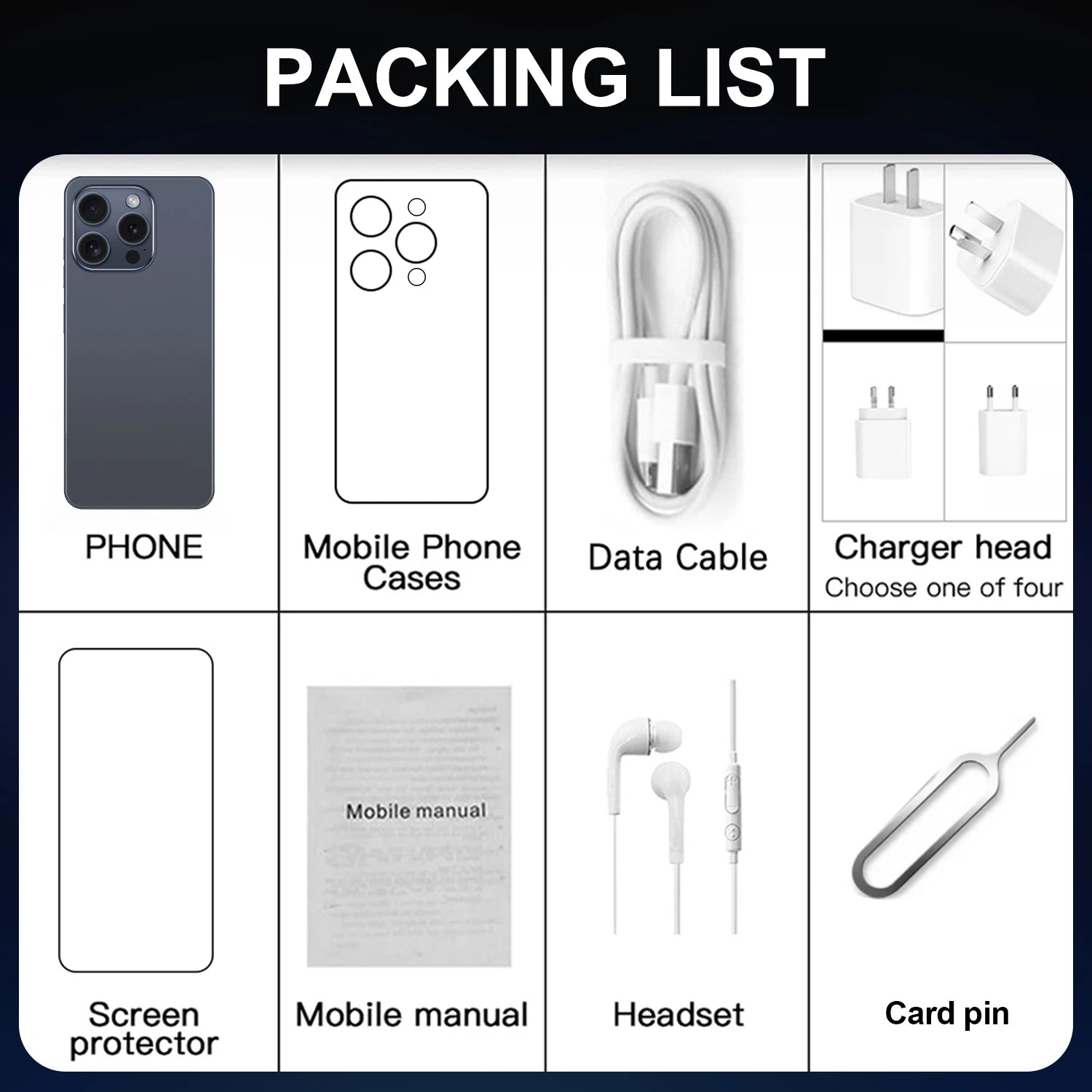 i16 Pro Max 2026 – Tela HD de 6,8”, Dual SIM, Bateria de 6800mAh, Reconhecimento Facial