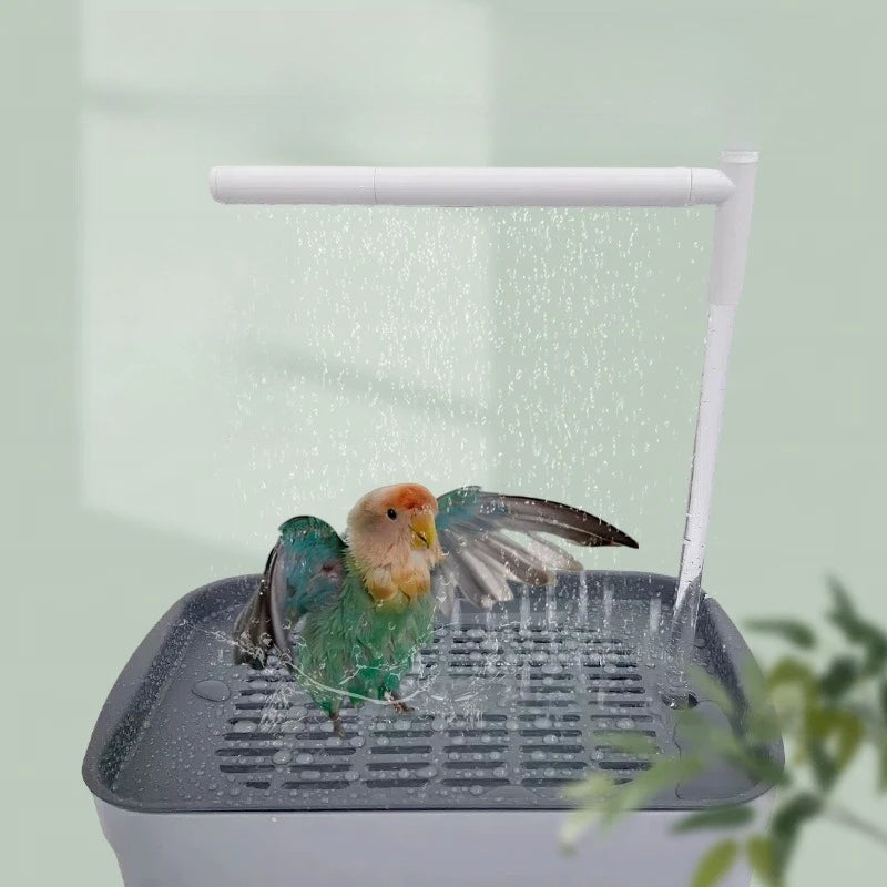 Banheira Automática para Pássaros com Circulação de Água – Ideal para Calopsitas e Aves Pequenas