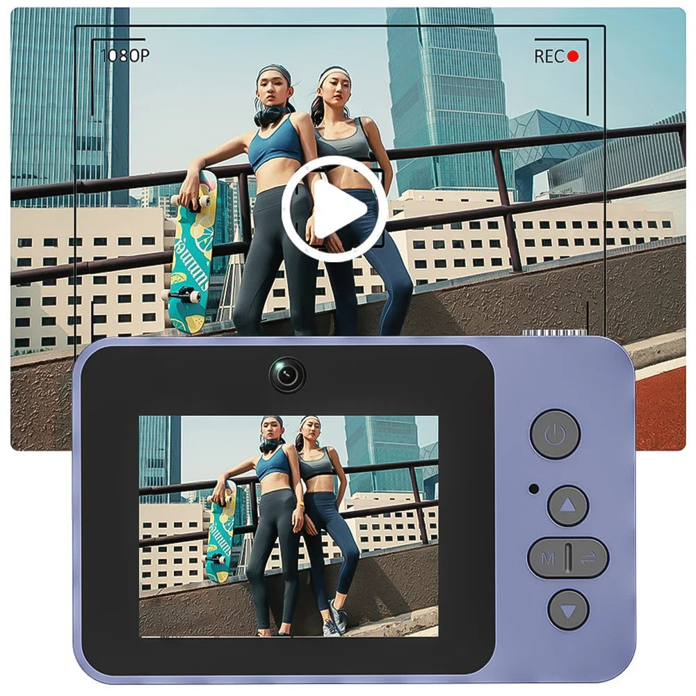 Câmera Digital 4K para Selfie e Vlog – Zoom 8X, Full HD 1080p, Mini Retro CCD, Ideal para Viagens e Estudantes