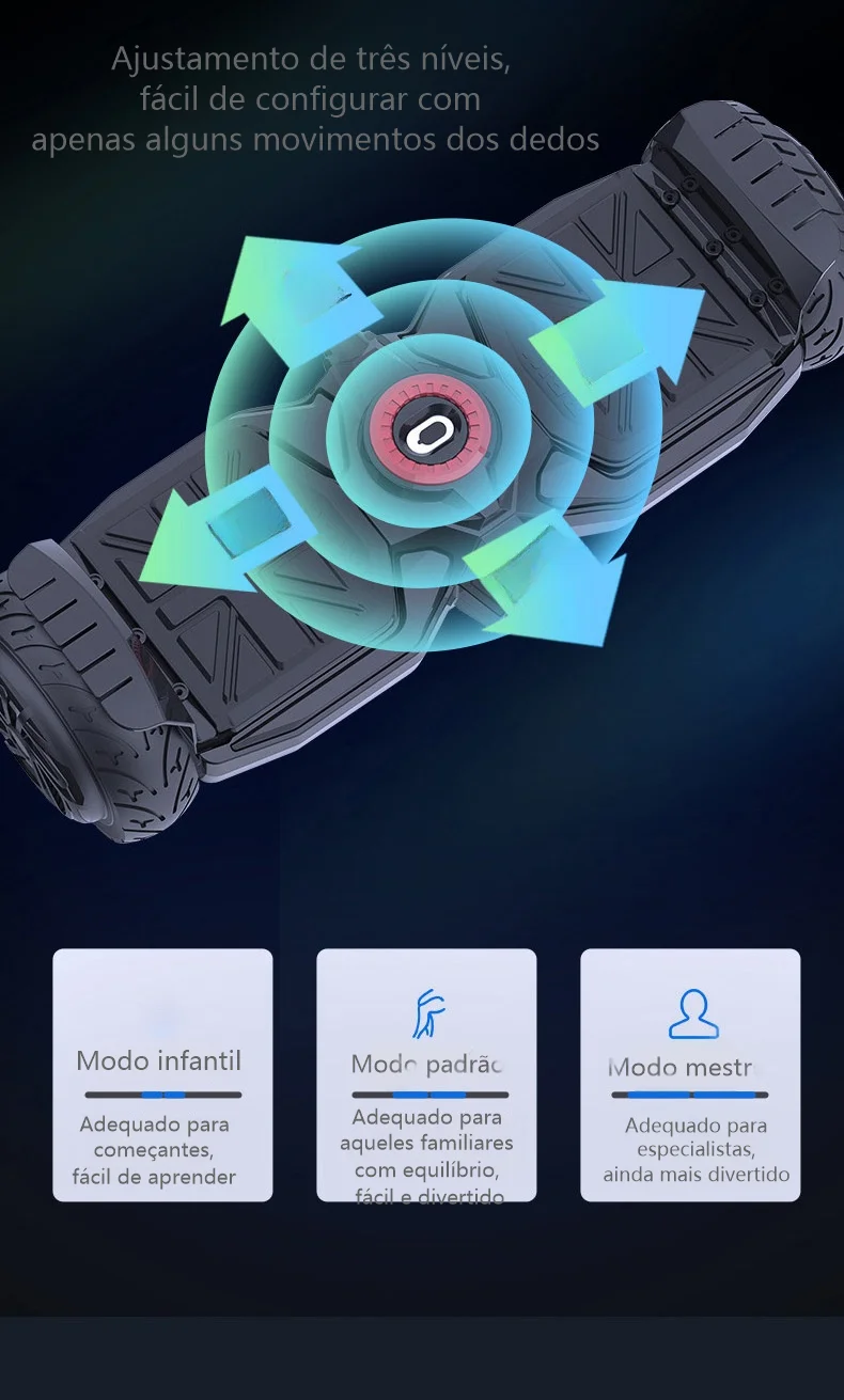 Hoverboard Elétrico Auto Equilíbrio Scooter Elétrica com Frete Grátis