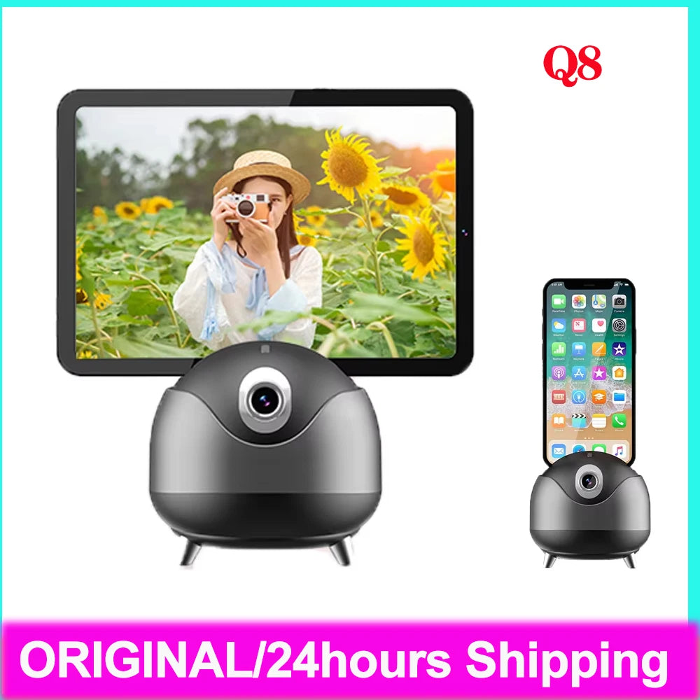 Q8 Auto Face Tracking Gimbal Estabilizador AI Follow-Up Vídeo Tripé Telefone Tablet Rastreamento Suporte 360 Rotação Selfie Stick