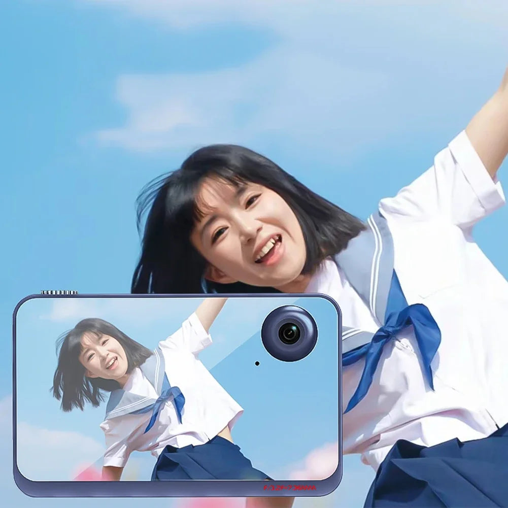 Câmera Digital 4K para Selfie e Vlog – Zoom 8X, Full HD 1080p, Mini Retro CCD, Ideal para Viagens e Estudantes