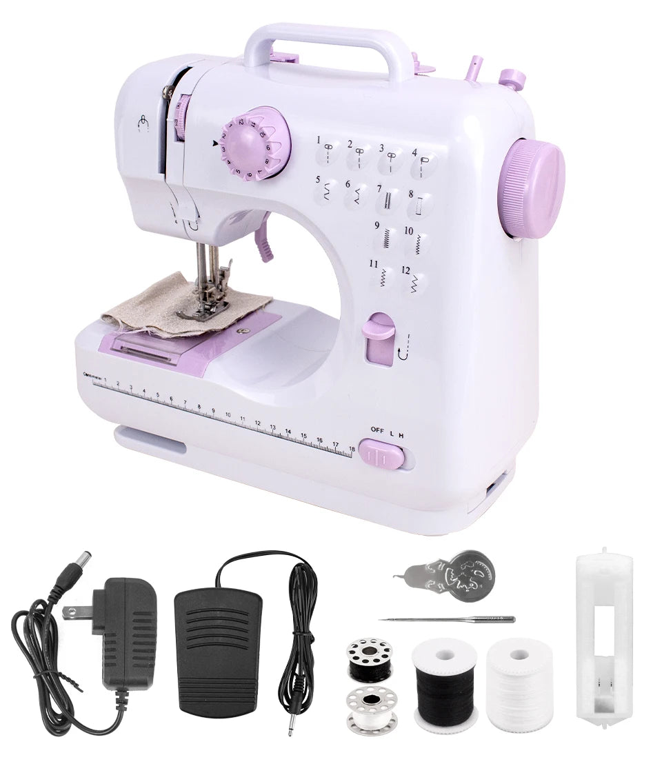 Mini Máquina de Costura Portátil 12 Pontos