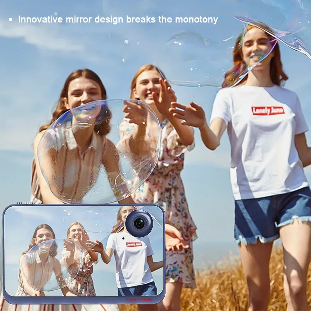 Câmera Digital 4K para Selfie e Vlog – Zoom 8X, Full HD 1080p, Mini Retro CCD, Ideal para Viagens e Estudantes