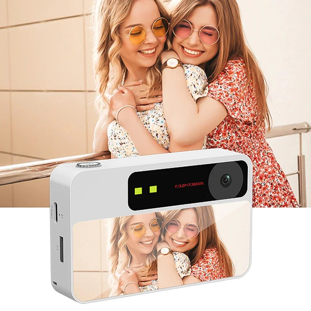 Câmera Digital 4K para Selfie e Vlog – Zoom 8X, Full HD 1080p, Mini Retro CCD, Ideal para Viagens e Estudantes